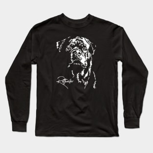 Proud Rottweiler dog portrait Long Sleeve T-Shirt